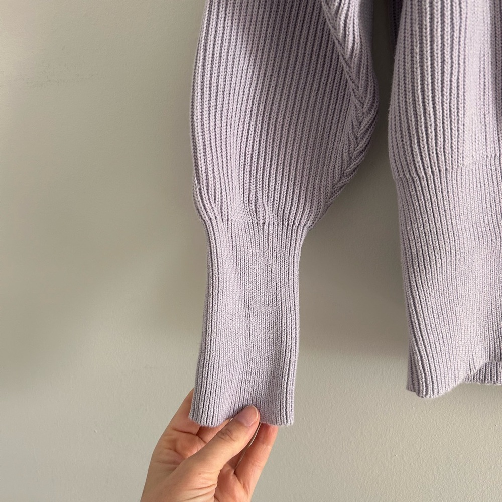 Free People Lilac V-Neck Ribbed Sweater - Picture 2 of 6